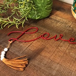 Hobby Lobby -Hanging Red Metal Love Sign